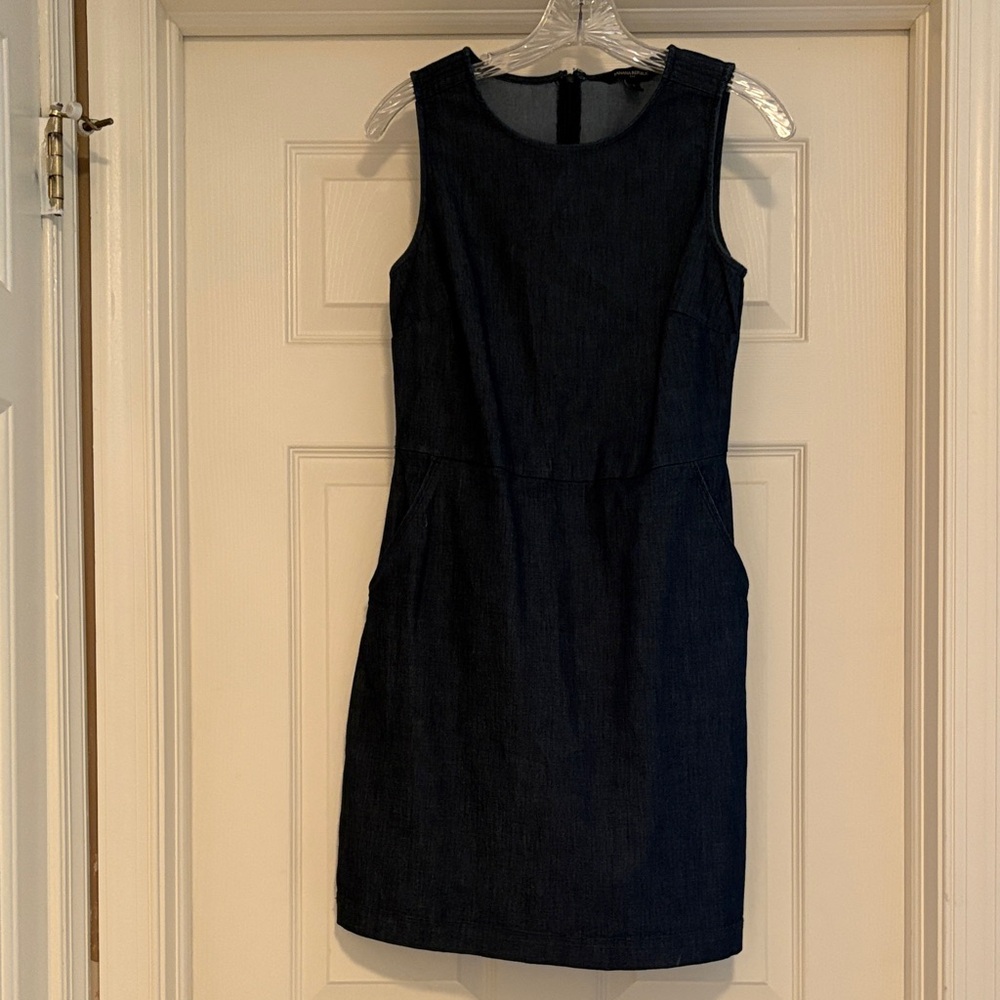 Banana Republic Navy Mini  Demin Dress